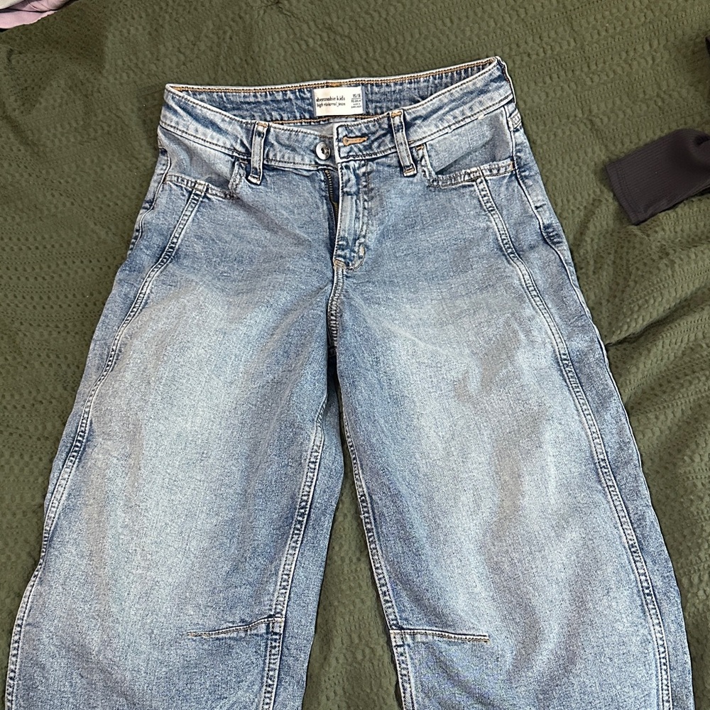Abercrombie Kids Light Blue Barrel Jeans
